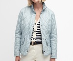 Barbour Ladies Flyweight Cavalry Quilt - stone blue