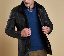 Barbour Corbridge Wax Jacket, Black